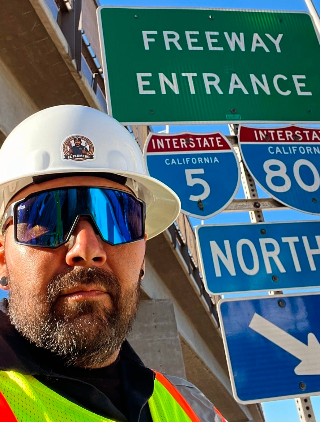 "53" Black Blue Oversized and Polarized