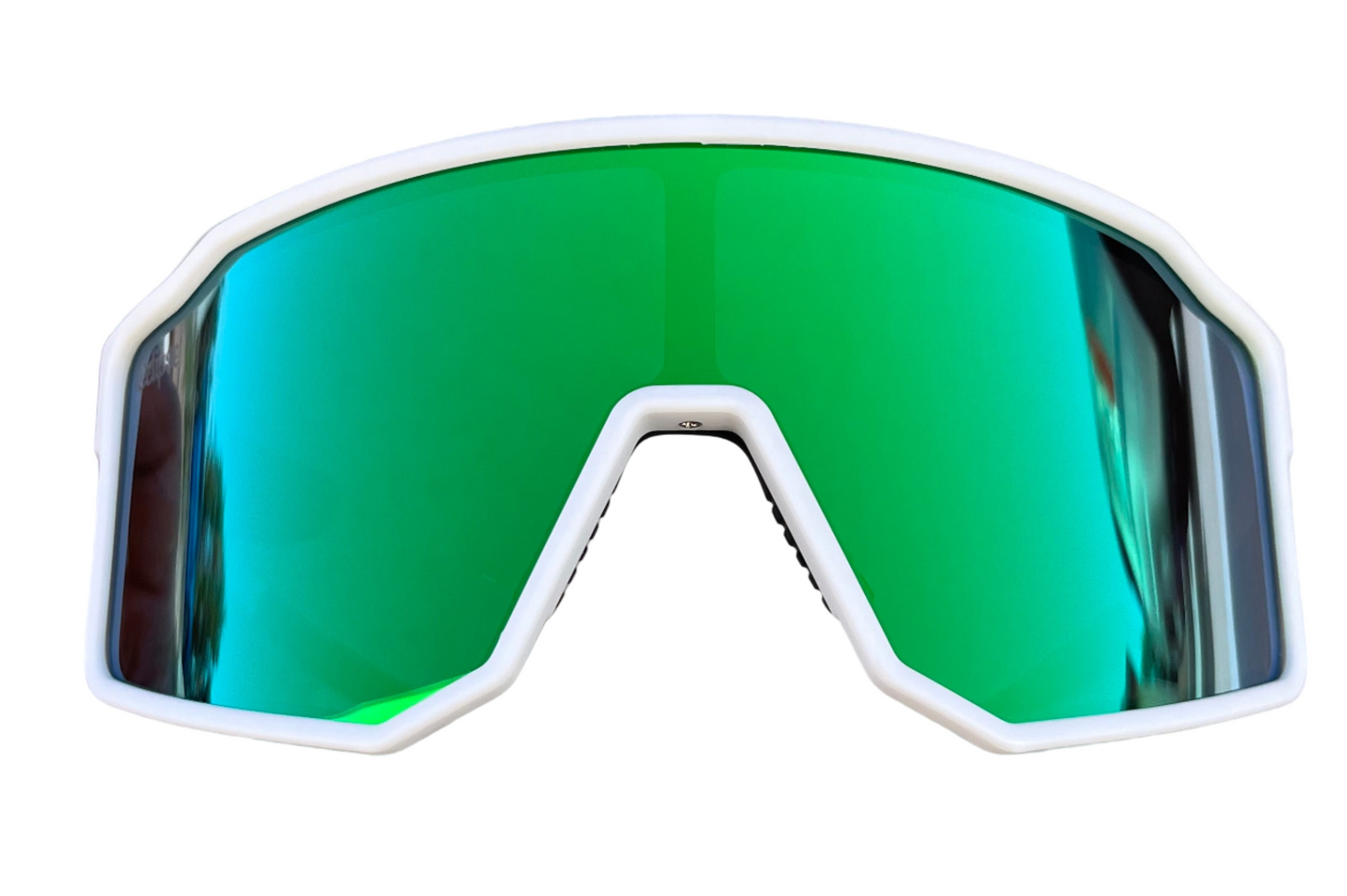 "53" White Green Oversized and Polarized
