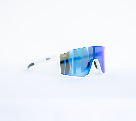 "53" White Blue Oversized and Polarized