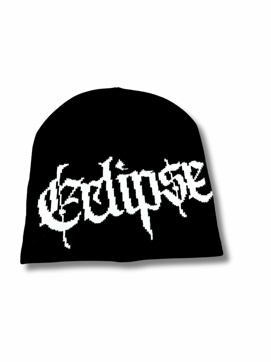 2000s inspired Black/White Eclipse Beanie