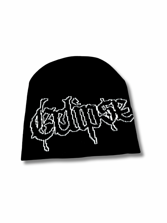 2000s inspired Black/White Eclipse Beanie